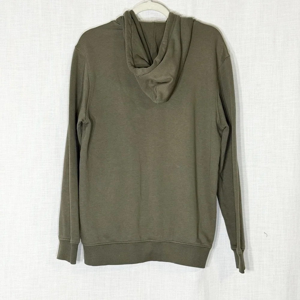 True Religion World Tour Pullover‎ Hoodie Olive Green Graphic Sweatshirt M